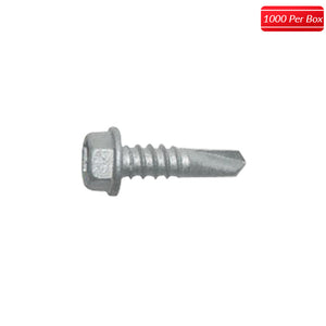 ITW Buildex 1/4-20 x 2-1/2" Hex Washer Head - Composite Material to Steel Teks Select 4 Self-Drilling Screws (1000 per box) - Bridge Fasteners