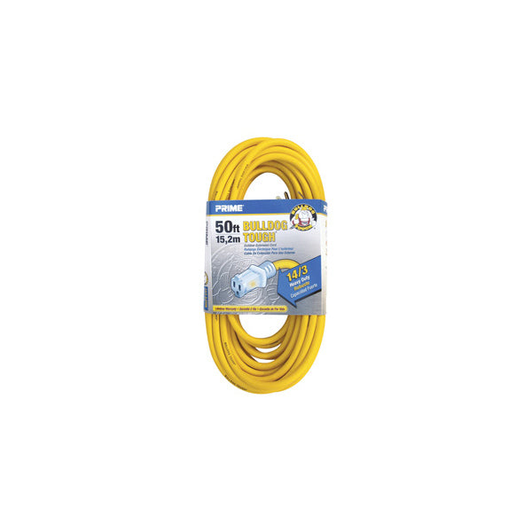 50ft 14/3 SJTOW Yellow Bulldog Tough® Cord w/Primelight®