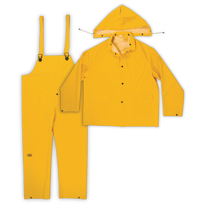 CLC 3 PIECE HEAVYWEIGHT PVC RAIN SUIT CLIMATE GEAR Õ Â - Bridge Fasteners