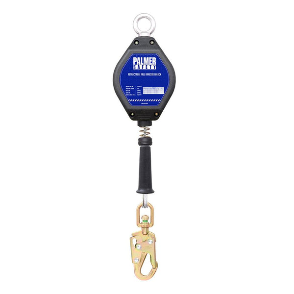 15' Self Retracting Descent Device / Self-Retracting Galvanized Cable Lifeline with Small Hook - Defender Safety Products