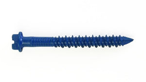 ORIGINAL BLUE TAPCON® HEX WASHER HEAD Concrete Screw Climaseal Masonry Anchor 100 Per Box - Bridge Fasteners