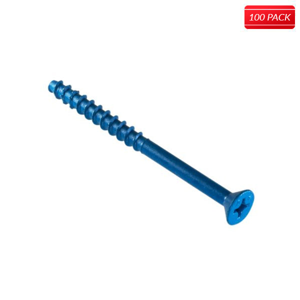 Titen 2 - 3/16 x 1 3/4 Phillips Flat Head Concrete and Masonry Screw 100 QTY.