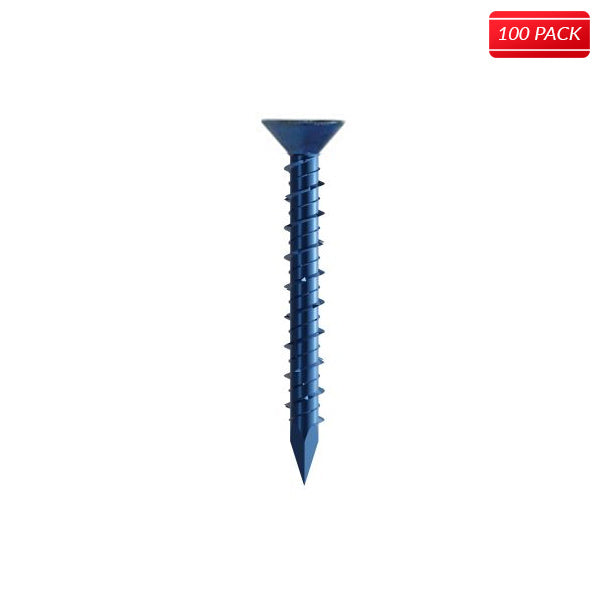 Titen Concrete and Masonry 1/4 x 3 3/4 Phillips Flat Head Screw 100 QTY.