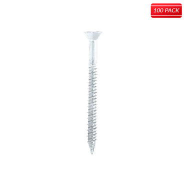 Titen Concrete and Masonry 1/4 x 1 1/4 Phillips Flat Head Screw 100 QTY.