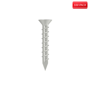 Titen Stainless-Steel Concrete and Masonry 1/4 x 2 1/4 Phillips Flat Head Screw 100 QTY.