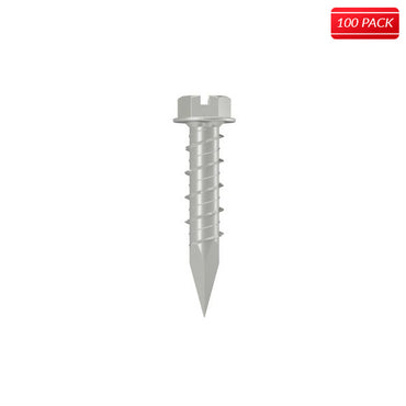 Titen Stainless-Steel Concrete and Masonry 1/4 x 2 1/4 Hex Head Screw 100 QTY.