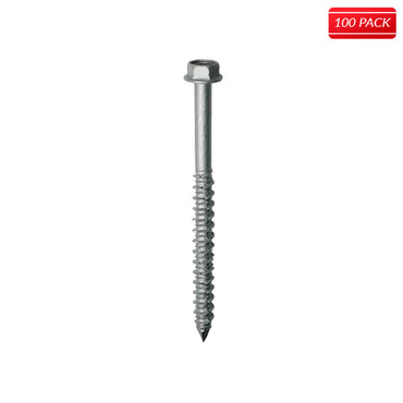 Titen Stainless-Steel Concrete and Masonry 1/4 x 3 3/4 Hex Head Screw 100 QTY.