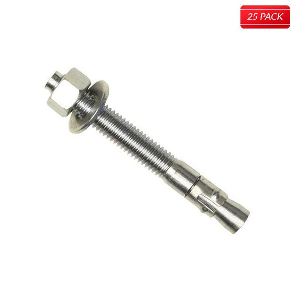 Wej-IT 1/2 x 7" Ankr-TITE Wedge Anchors - Zinc Plated (25 Qty.)