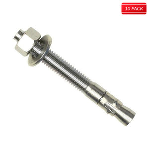 Wej-IT 3/4 x 10" Wej-IT Ankr-TITE Wedge Anchors - 304 Stainless Steel (10 Qty.)