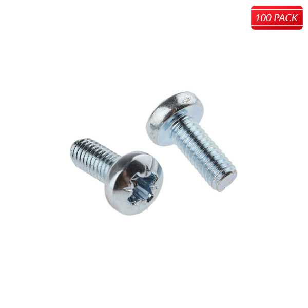 1/4-20 x 2" Stainless Pan Phillips Machine Screws (100 Pack) - Bridge Fasteners